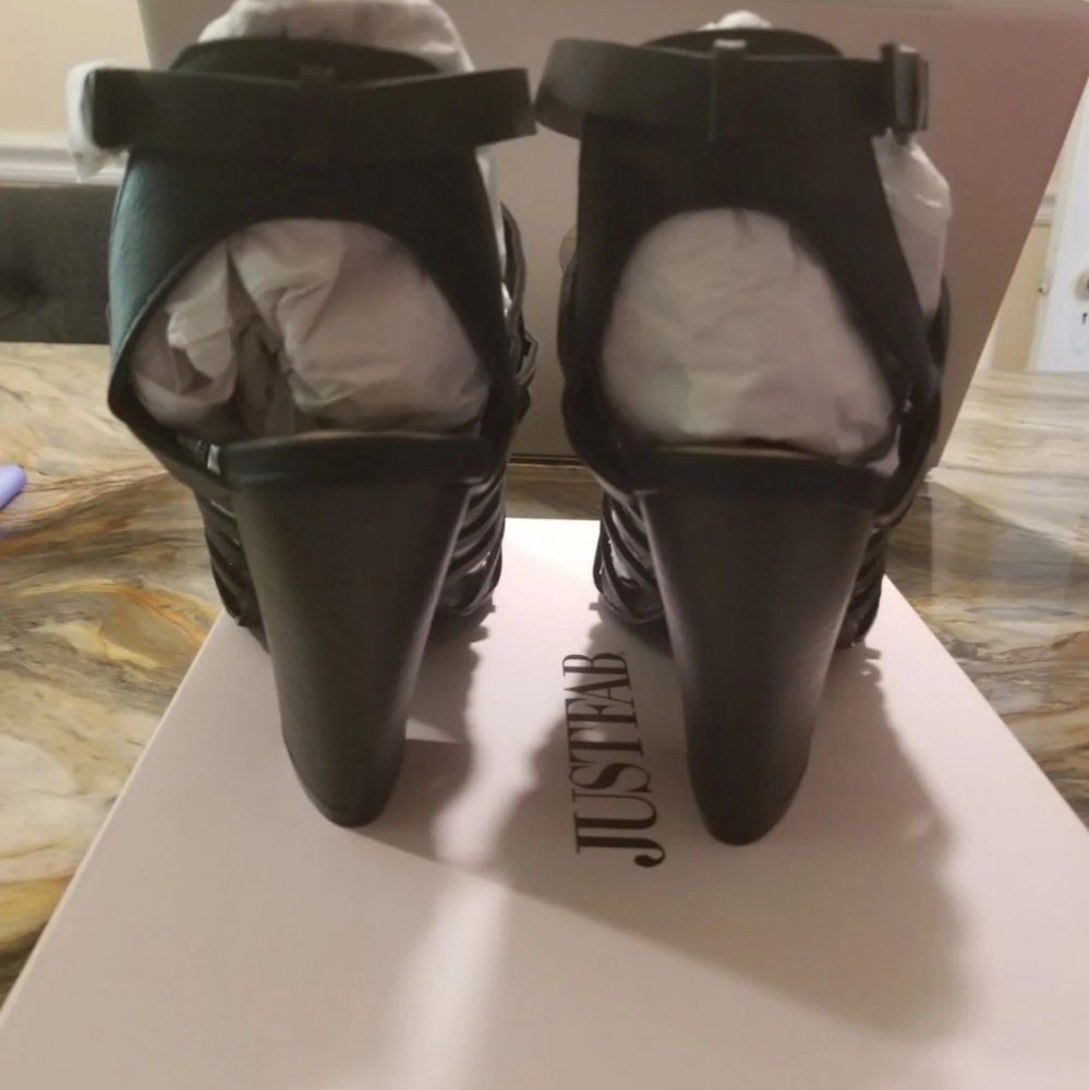 Black Heeled Sandals - Picture 3 of 6